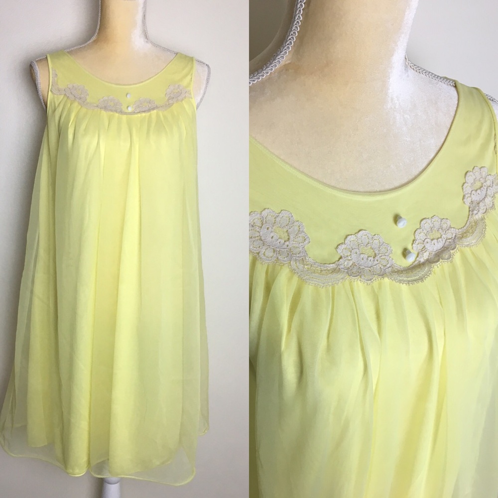 Vintage chiffon lingerie nightgown